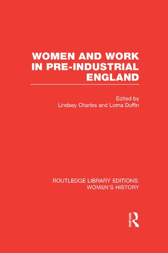 Women And Work In Pre Industrial England