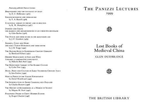 Lost Books of Medieval China