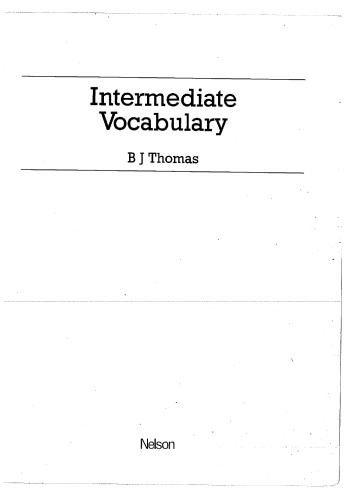 Intermediate Vocabulary