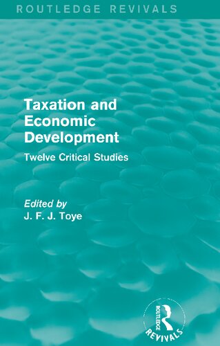 Taxation and Economic Development