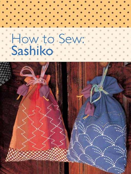 How to Sew--Sashiko