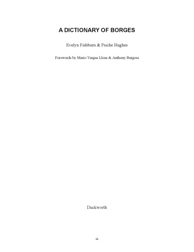 A Dictionary of Borges