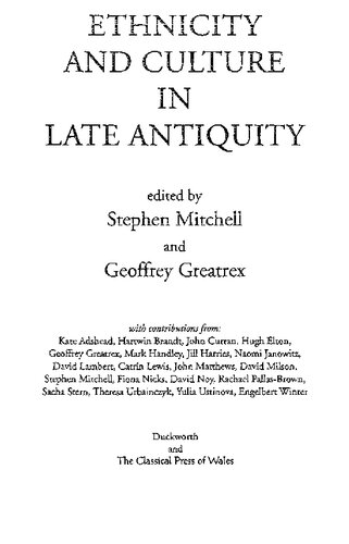 Ethnicity and Culture in Late Antiquity