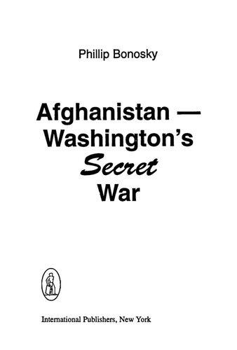 Afghanistan- Washington's Secret War