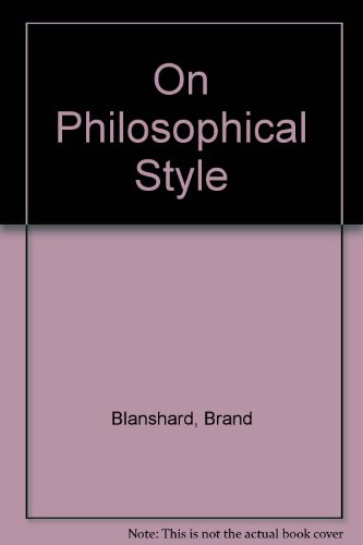 On Philosophical Style.