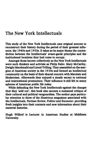 The New York Intellectuals