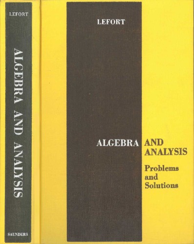 Algebra and Analysis