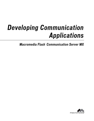 Macromedia Flash Communication Server MX