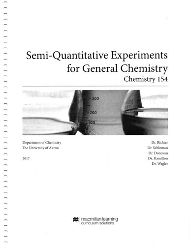 Semi-Quantitative Experiments for General Chemistry