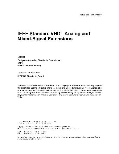 Standard VHDL Analog and Mixed-Signal Extensions