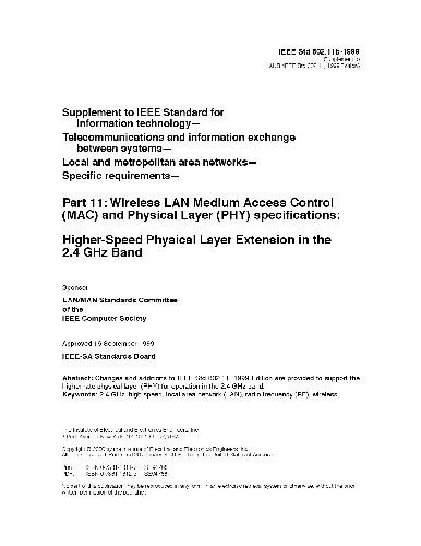 Local and Metropolitan Area Networks-Specific Requirements-Part 11