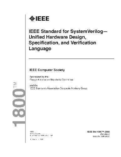 IEEE standard for SystemVerilog--unified hardware design, specification, and verification language