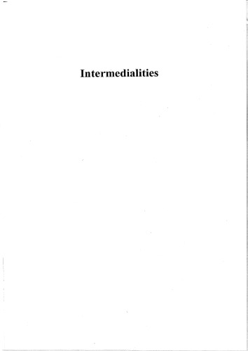 Intermedialities