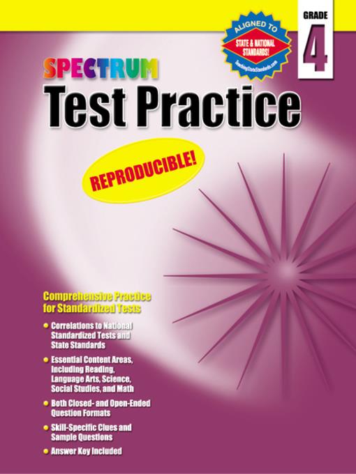 Spectrum Test Practice, Grade 4