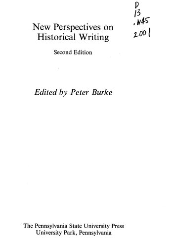 New Perspectives on Historical Writing