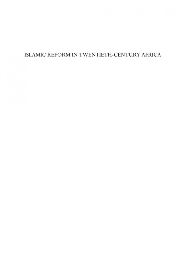 Islamic reform in twentieth-century Africa