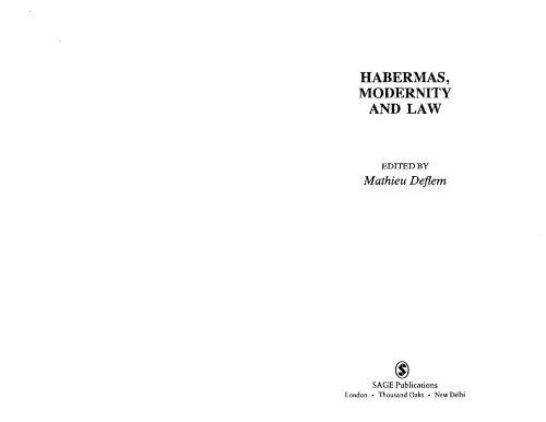 Habermas, Modernity and Law