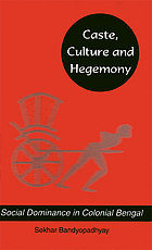 Caste, Culture and Hegemony