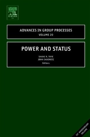 Advances in Group Processes, Volume 20