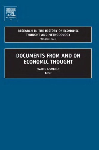 Research in the History of Economic Thought and Methodology, Volume 24C