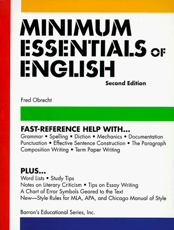 Minimum Essentials of English Minimum Essentials of English