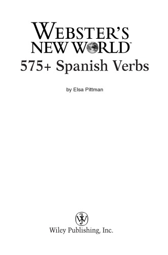 Webster's New World 575+ Spanish Verbs