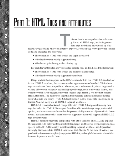 Xhtml Master Reference [With CDROM]