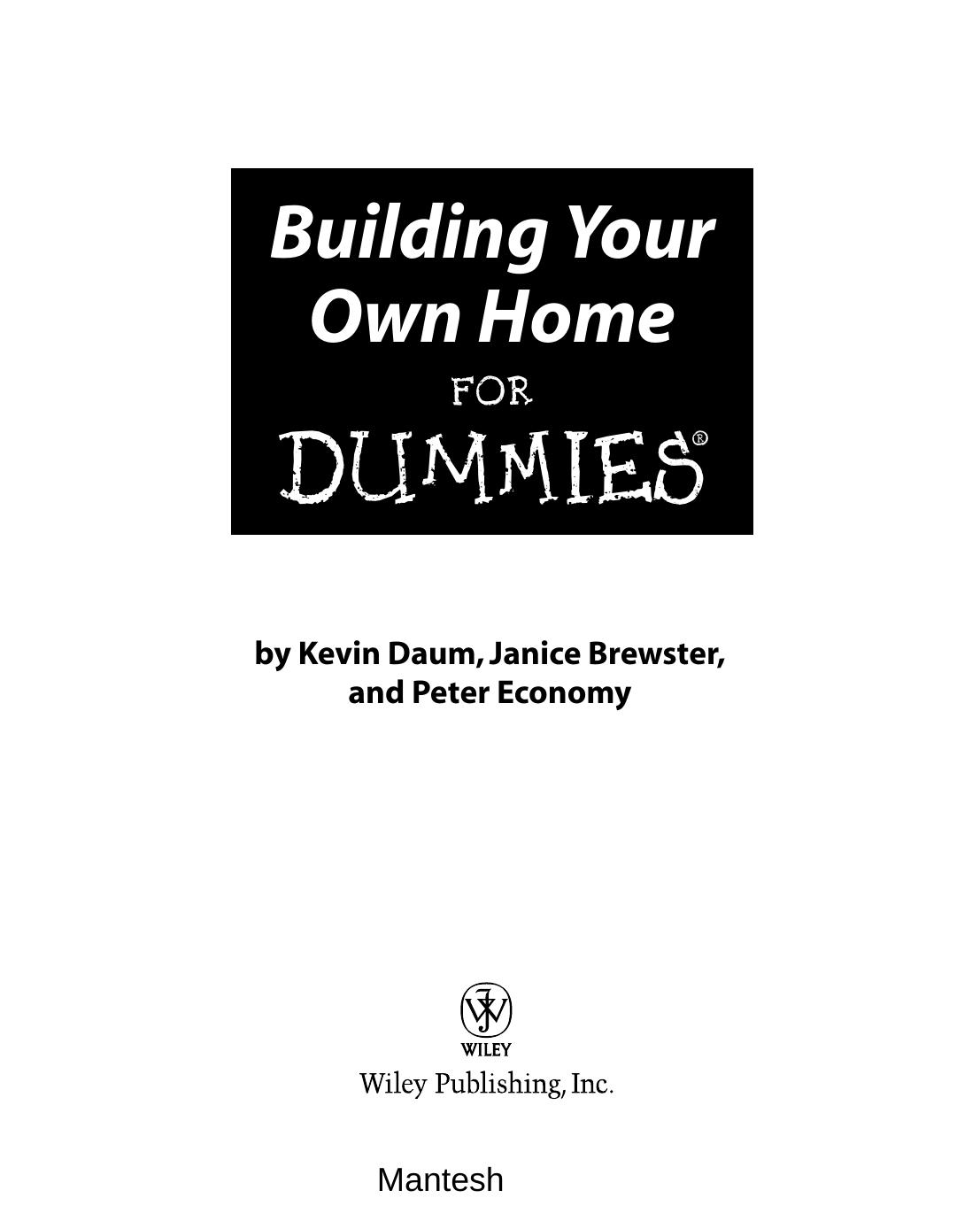 Building Your Own Home for Dummies