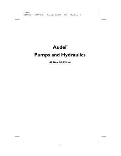 Audel Pumps &amp; Hydraulics