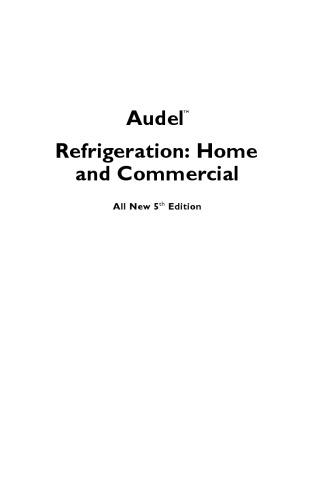 Audel Refrigeration Home and Commercial