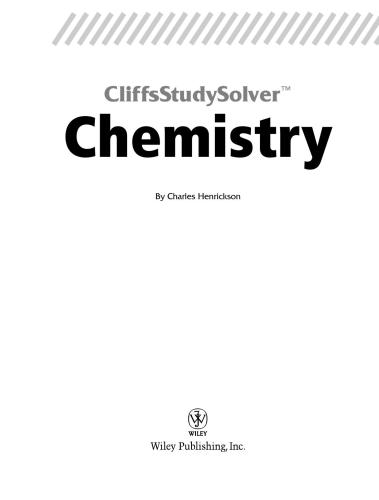 CliffsStudySolver Chemistry