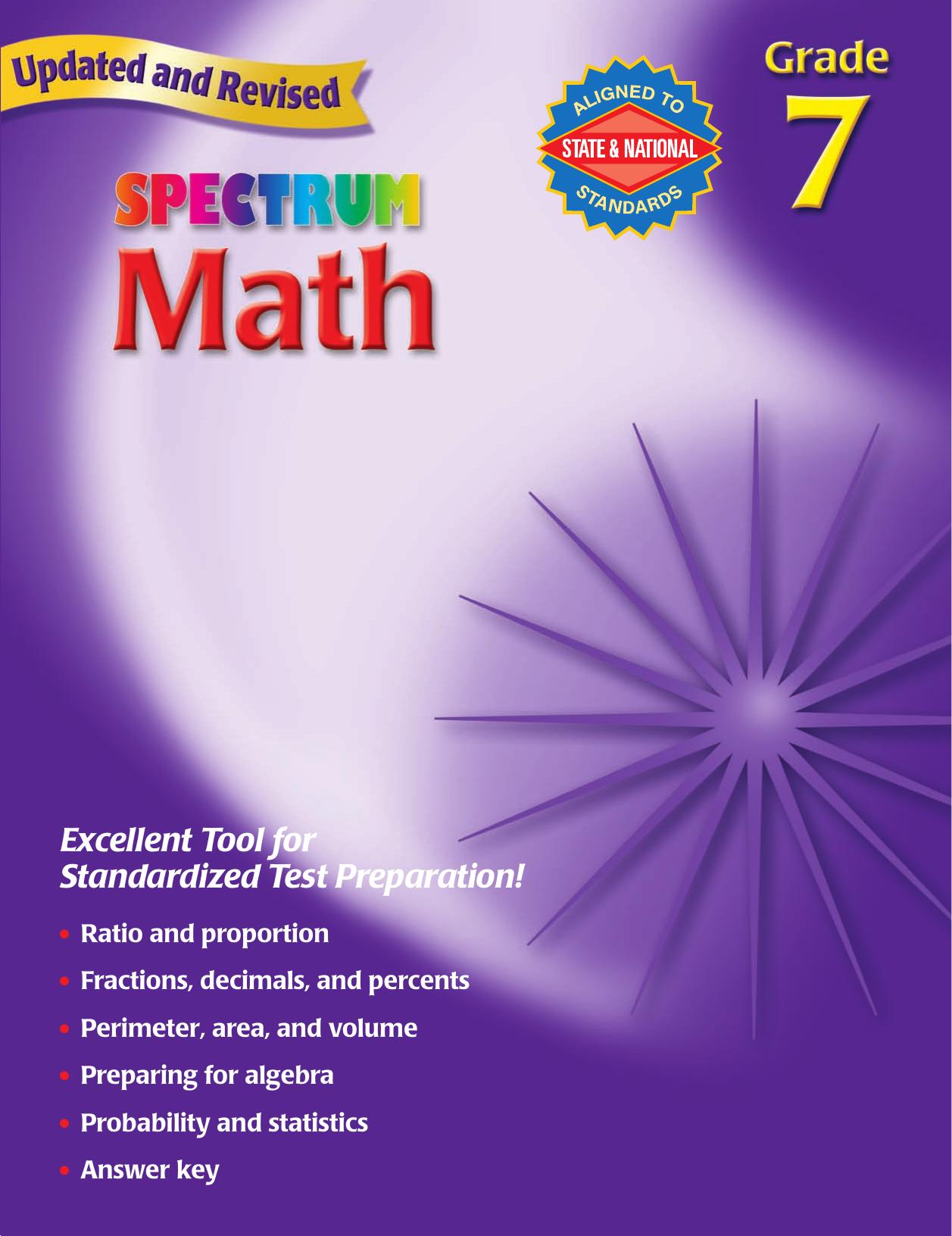 Spectrum Math, Grade 7