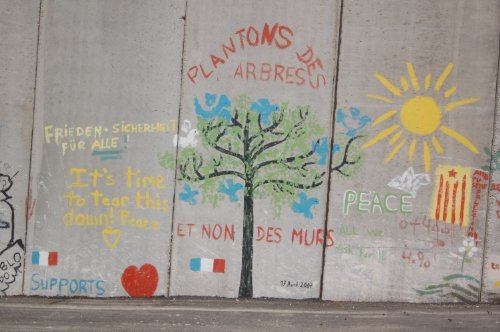 Political Graffiti on the West Bank Wall in Israel / Palestine