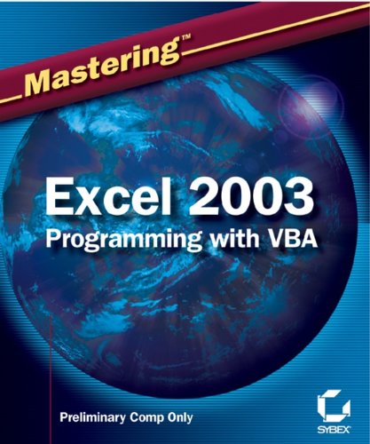 Excel 2003 Programming with VBA