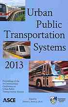 Urban Public Transportation Systems 2013