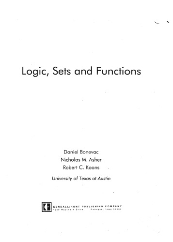 Logic, Sets and Functions