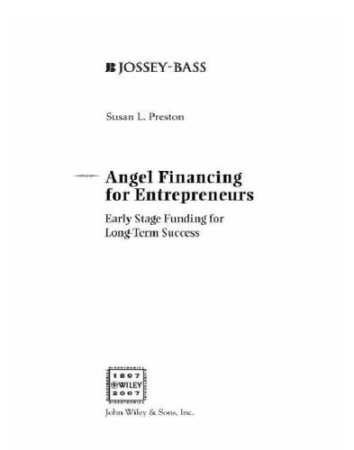 Angel Financing for Entrepreneurs