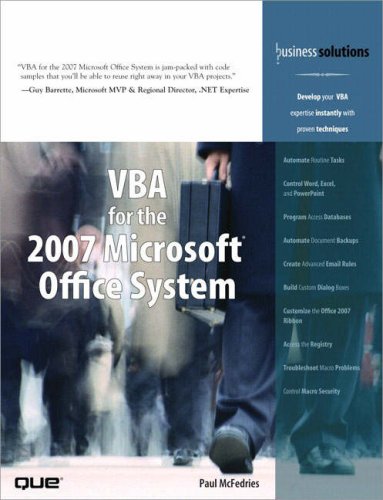 VBA for the 2007 Microsoft Office System