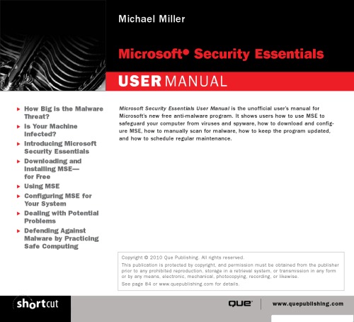 Microsoft Security Essentials User Manual (Digital Short Cut)