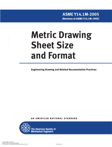 Metric drawing sheet size and format : engineering drawing and related documentation practices