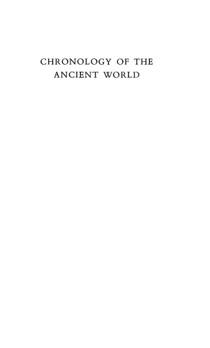 Chronology of the Ancient World