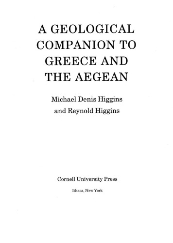 A Geological Companion To Greece And The Aegean