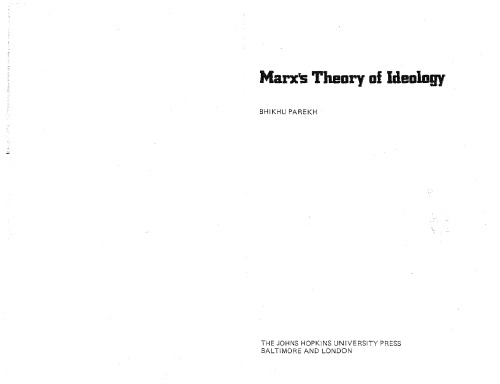 Marx's Theory Of Ideology