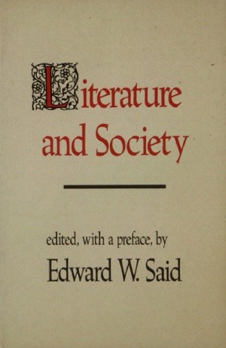 Literature and Society