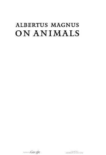 Albertus Magnus &quot;On Animals&quot;