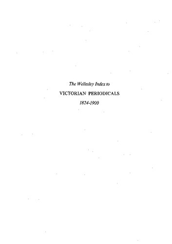 The Wellesley Index to Victorian Periodicals, 1824-1900