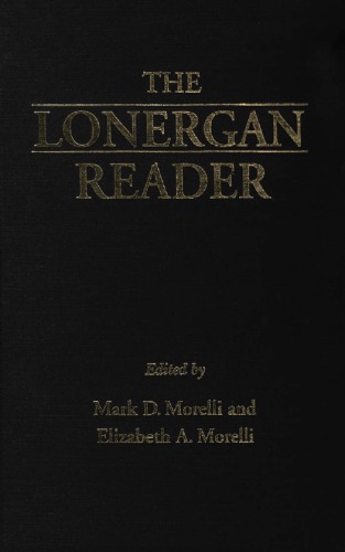 The Lonergan Reader