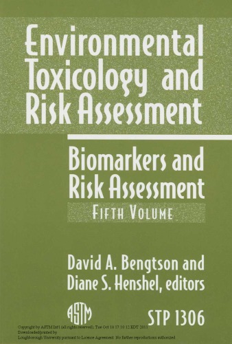 Environmental Toxicology and Risk Assessment