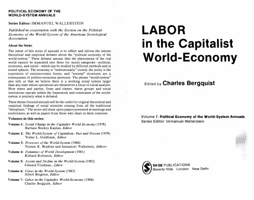 Labor in the Capitalist World-Economy