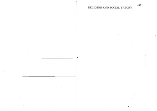 Religion And Social Theory